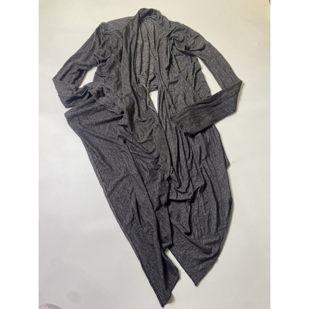 Patagonia Womens S Gray Heathered Open Front Draped Cardigan Sweater Flowy Yoga